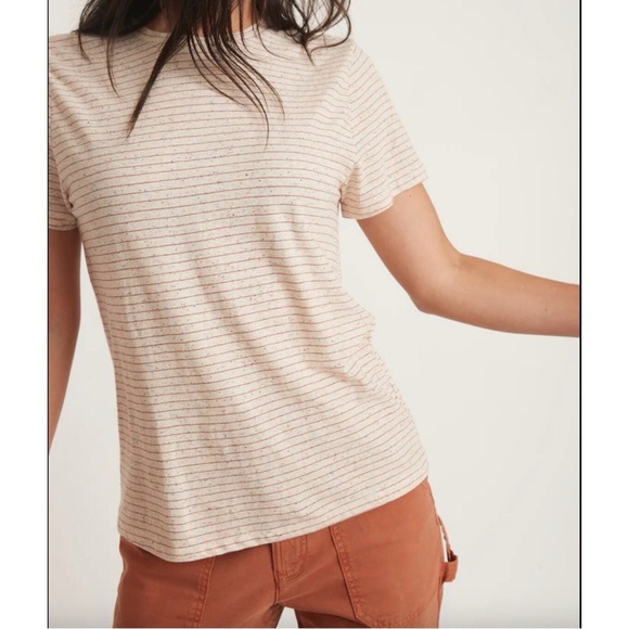 Marine Layer Tops - Marine Layer Classic Crew Tee Confetti Stripe Women’s Size Large NWT